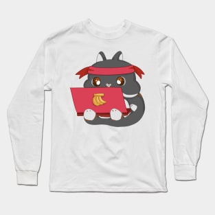 Hardworking Sean The Rabbit _ Banana Laptop Long Sleeve T-Shirt